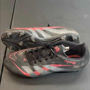 Adidas Predator Black and Red Men's Soccer Cleats